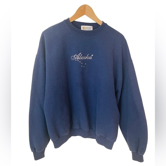 Christine Alexander Tops - Christine Alexander Women’s Alaska Blue Pullover Sweatshirt Size X-Large